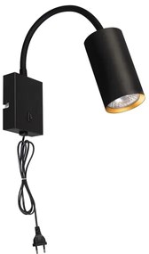Brilagi - Lampada flessibile da muro SELE 1xGU10/30W/230V nero/oro