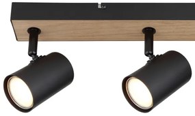 Globo 57911-3BW - Faretto ROBBY 3xGU10/35W/230V nero/marrone