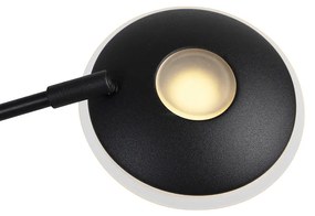 Lampada da terra nera con braccio da lettura con LED e porta USB - Sevilla
