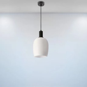 Lampada sospesa a cavo WOLKEN 1xE27/40W/230V bianco/nero