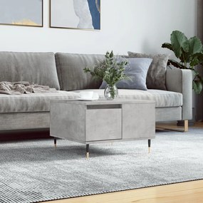 Tavolino Salotto Grigio Cemento 55x55x36,5 Cm Legno Multistrato /