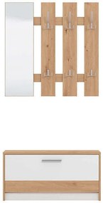 ADDIE - mobile ingresso appendiabiti moderno minimal in legno