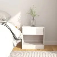 Comodino Bianco 40x31x40 cm in Legno Massello di Pinocod mxl 127564