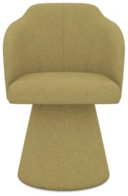 Sedia da pranzo color senape in imbottito Kanoa – Makamii