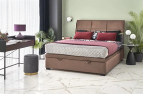 Letto Continental 2 imbottito in velluto beige - 160 x 200 cm