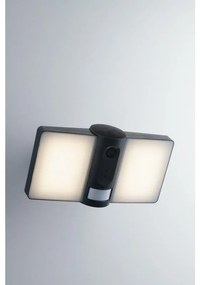 Faro da esterno con sensore di movimento LED-VYSOR-SECURITY in alluminio, antracite, Modulo LED 2x20W