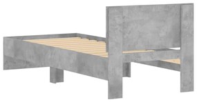 Giroletto Testiera Grigio Cemento 90x200 cm Legno Multistrato