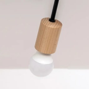 Lampadario a plafone OXFORD 5xE27/15W/230V, finitura pino/nero