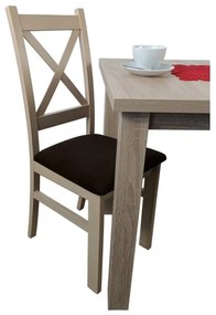 Sedia da pranzo NATE quercia sonoma/marrone scuro