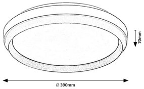 Rabalux 71159 - Plafoniera LED FONTANA LED/24W/230V 3000K