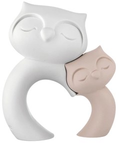 Bongelli preziosi Scultura moderna in marmorino Gufi h 21 - varie colorazioni ROSA