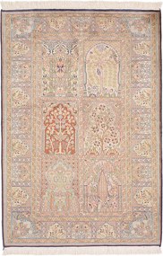 Cashmere Silk Tappeto orientale 140 x 100 (Indian) Annodato A Mano