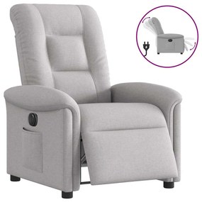 Poltrona Elettrica Reclinabile Grigio Nuvola İn Tessuto /