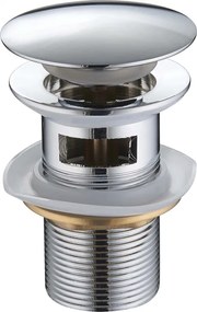 Mexen tappo klik-klak rotondo con troppopieno, cromo - 79920-00