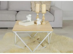 Tavolino CURVED 60x60 cm bianco/beige