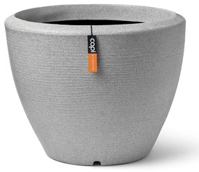 Vaso Per Piante Arc Granite Conico Basso 60x48 Cm Avorio /