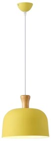 Lampadario a sospensione con filo 1xE27/15W/230V giallo pr. 27 cm