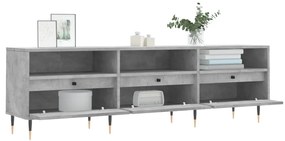 Mobile TV Grigio Cemento 150x30x44,5 cm Legno Multistrato