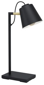 Lampada Da Tavolo Vintage Lacey Acciaio Nero 1 Luce E14