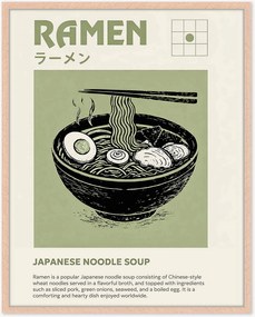 Stampa digitale incorniciata fatta a mano Ramen