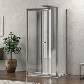 Kamalu - Box doccia 3 lati 70x70x70 apertura a libro | KM4000S