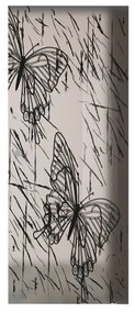 Anta per porta scorrevole esterno muro Butterfly in vetro nero, L 88 x H 215 cm spessore 8 mm, apertura destra