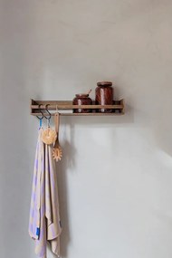 Attaccapanni da parete in rovere marrone con ripiano 60 cm Showcase - Mette Ditmer Denmark