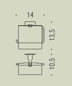 Colombo Forever b2991 Porta Rotolo Coperto reversibile destro sinistro cromo