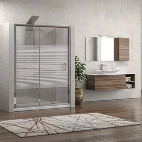 Doccia nicchia 100cm vetro serigrafato altezza 180cm K410N - KAMALU