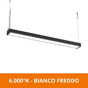 Campana Lineare LED 200W 1 metro Sospesa, 22.000 lm Colore Bianco Freddo 6.000K