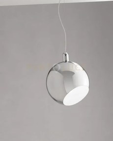 Lampadario a sospensione narciso in metallo cromo 1 luce attacco e2...