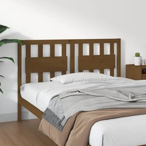 Testiera per letto miele 125,5x4x100 cm legno massello di pino