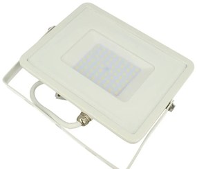 Faro Led Flood Light 50W IP65 Caldo 3000K Super Slim 28mm Carcassa Bianca Samsung Garanzia 5 Anni SKU-21409