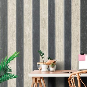 Carta da parati – Imitazione legno con tocco vintage