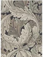 Morris & Co Carta da parati Acanthus - Charcoal/ Grey