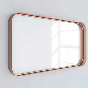 Specchio Kende rettangolare in alluminio oro e rosa 120 x 75 cm