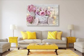 Quadro su tela – Decorazione romantica in stile vintage