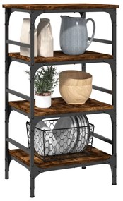 Carrello da cucina rovere fumo 45x35x89,5 cm legno multistrato