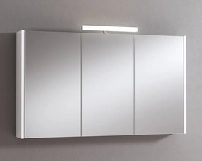 Pensile con luce Akira laccato lucido bianco L 120 x H 70 x P 15.5 cm