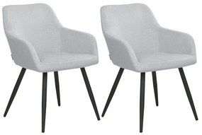 Set di 2 sedie velluto grigio chiaro CASMALIA Beliani