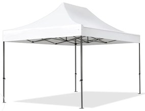 TOOLPORT 3x4,5m gazebo pieghevole con laterali (finestre panoramiche), PREMIUM acciaio, bianco - (600060)