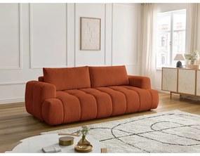 Divano color mattone allungabile e con contenitore 251 cm Fuji – Bobochic Paris