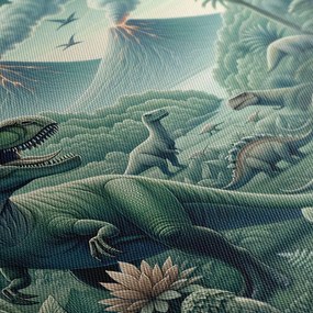 Quadro su tela – Mondo preistorico dei dinosauri nella giungla