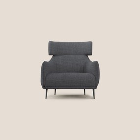 Zelda Poltroncina dal design moderno in morbido tessuto impermeabile T06 antracite