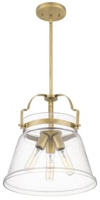 Lampadario Contemporaneo Wimberley Acciaio Ottone Antico 3 Luci E27