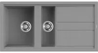 Lavello Elleci Incasso 2 vasche 100 x 51 Best 475 Granitek Grigio Cemento LGB47548