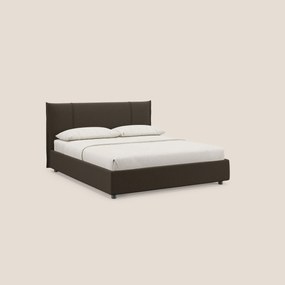 Alicia letto imbottito con vano contenitore in tessuto impermeabile T14 marrone