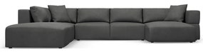 Divano a U angolare grigio scuro, angolo sinistro Esther - Milo Casa