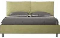 Letto imbottito Matrimoniale 160x190 cm Antea - Contenitore,Microfibra,T verde