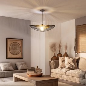 Brilagi - Lampadario LED su cavo CERIA BOHO 1xE27/40W/230V Ø 50 cm nero/marrone